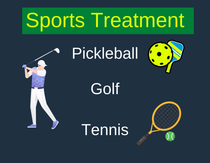 Specialized Pickleball, Golf and Tennis Sport Treatment